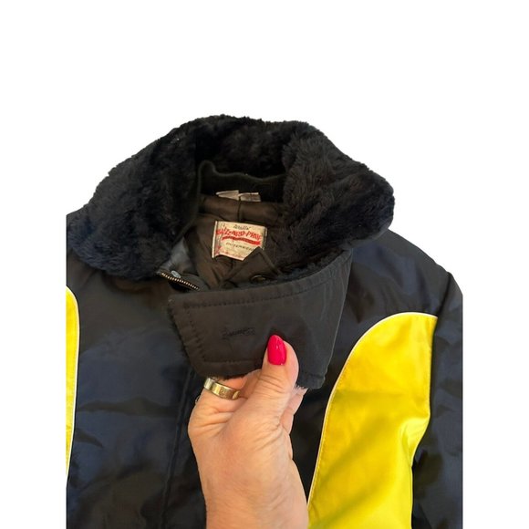 Vtg Walls Blizzard Pruf Insulated Polaris Snowsuit Faux Fur Collar, Medium - Picture 4 of 16
